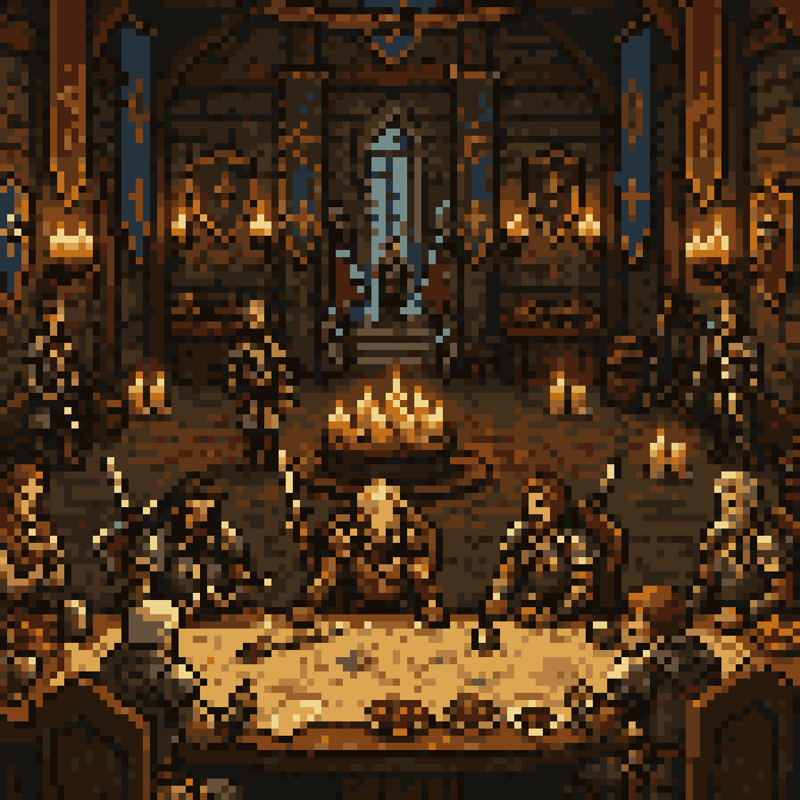 Multiplayer dungeon party with adventurers clearing rooms together, collecting gear, and upgrading RPG builds